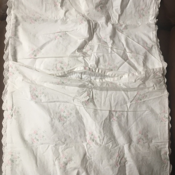 NW VINTAGE CHIC MINT PINK ROSES QUILT STD SHAM - Picture 5 of 8